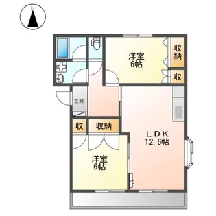 ベクエーム山手【1階】の間取り