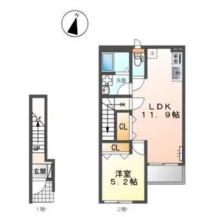 アジェラート23【2階】の間取り