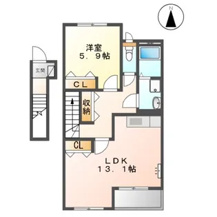 リッツ・ハイム【2階】の間取り