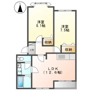 REA 鈴(リン)【1階】の間取り