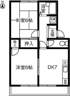メゾンハーベストB【2階】の間取り