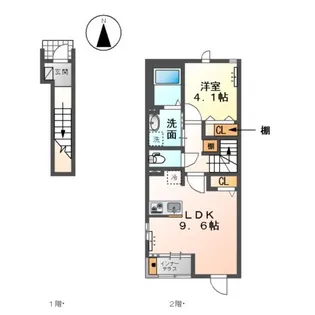 クレアシア(CREAXIA)【2階】の間取り