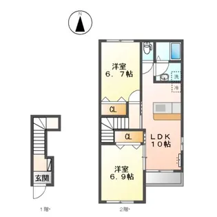 スターテラスまつ【2階】の間取り