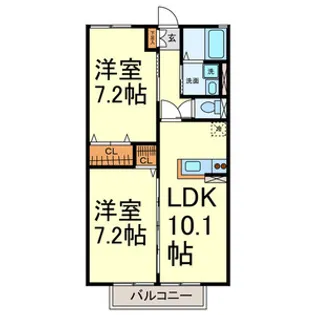 SOCIE【202号室号室】の間取り
