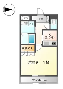 スカイブルーパレット【1階】の間取り