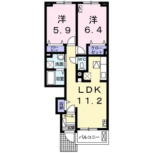エストレージャ【1階】の間取り