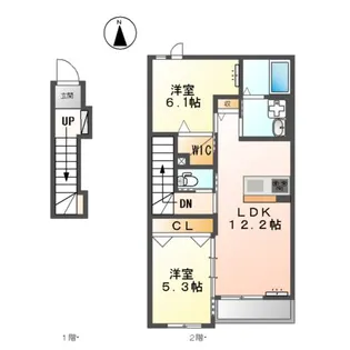 テンダーハウス【201号室】の間取り