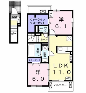 エスペランサS Ⅲ【2階】の間取り