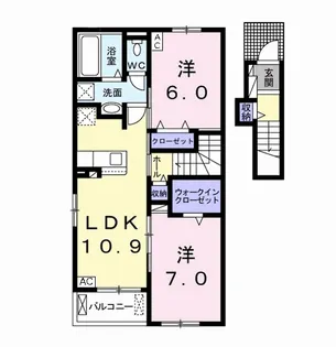 ポルズブロッコ ヴェントットB【2階】の間取り