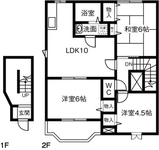 フレッサB【2階】の間取り