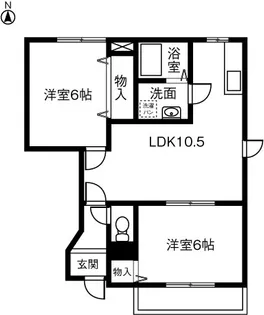 フレッサB【105号室】の間取り