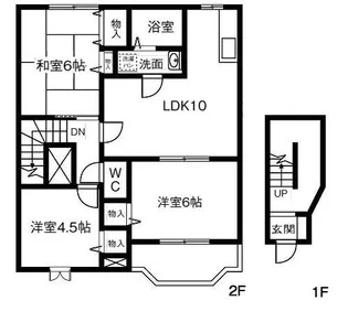 フレッサB【2階】の間取り