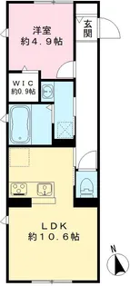 PLACIDO B棟【101号室号室】の間取り