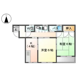 コーポ堀江【00102号室】の間取り