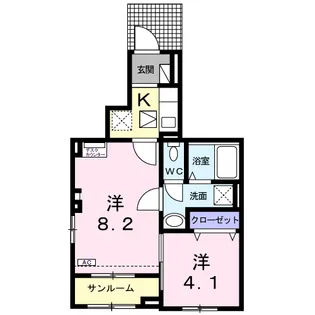 メゾン ド フランⅡ B【1階】の間取り