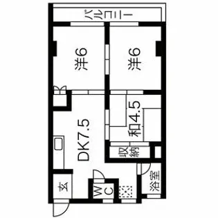 ソワンポルテ【C2号室】の間取り