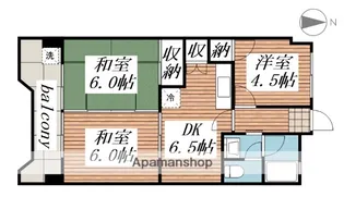 メゾンスガ【3階】の間取り