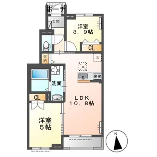 スリール【1階】の間取り