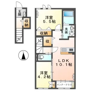 フェリス【202号室】の間取り