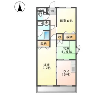 オークヴィレッヂ21 壱番館【2階】の間取り