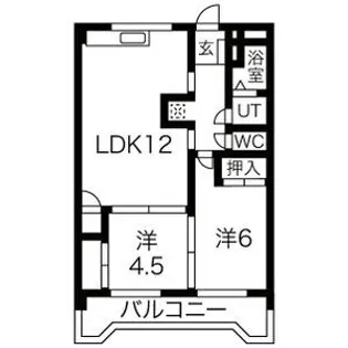 シャルム岐阜【1階】の間取り