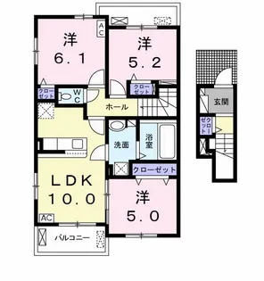 アナベルC【2階】の間取り