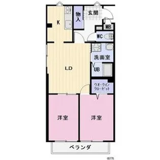 ハイツフラワーガーデンマーガレット【2階】の間取り