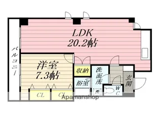 ハイツ元住【7階】の間取り