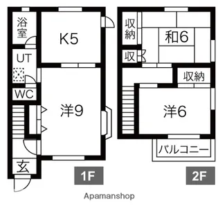 岐阜県瑞穂市穂積【テラスハウス】の間取り