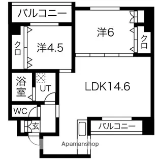 幸福第一ビル【502号室】の間取り