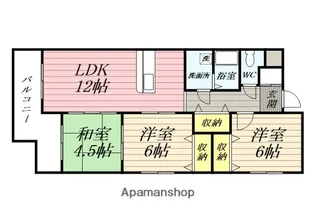 サン ファミール【3階】の間取り