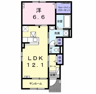 フィオーレ加賀野 A【1階】の間取り