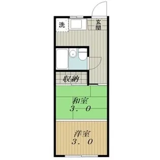 レグルス(旧ときわ寮)【206号室】の間取り