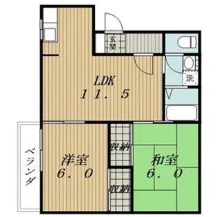 コーポワタナベ【102号室】の間取り