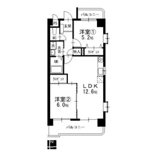 M’S HOUSE AKANABE【6階】の間取り