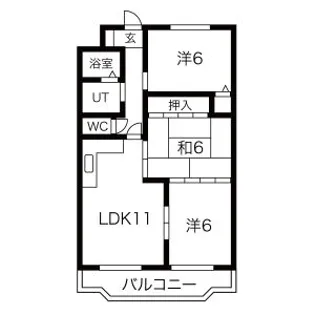 エステイタスKNー6【207号室】の間取り