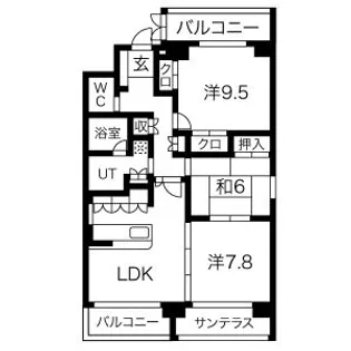 アクシス参番館【7階】の間取り