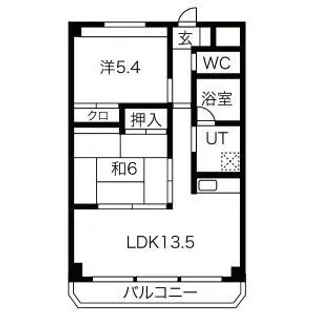 エスポワール本今【5階】の間取り