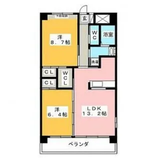 ラ・ポーゼ・ロワイヤル【3階】の間取り