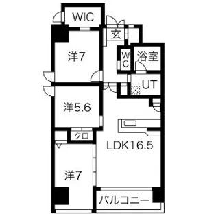 THE RESIDENCE M・KANOU【3階】の間取り