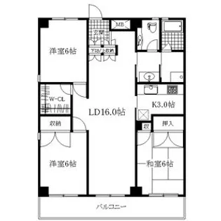 ナガラアンクレー【5階】の間取り