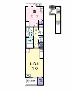 ラ カーサ M’S Ⅲ【2階】の間取り