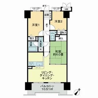 ダイアパレス・ステーションプラザ新岐阜【14階】の間取り