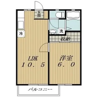 ハイツシモーヌシャトレ【1階】の間取り