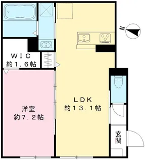 WISTERIA東鶉【103号室号室】の間取り