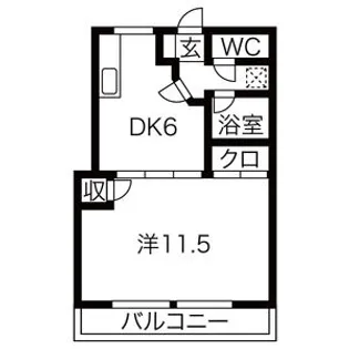 桜通コーポ【602号室】の間取り