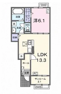 ジュピターⅡ【1階】の間取り