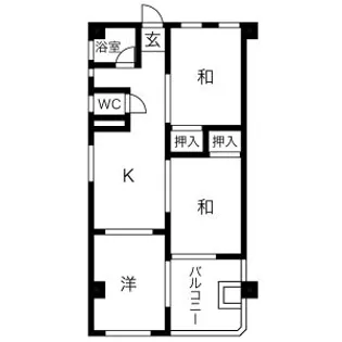 アヴィオン岐阜【2階】の間取り