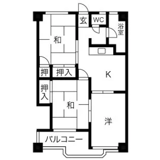 アヴィオン岐阜【103号室】の間取り