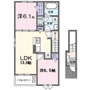 ロング ボワ シュド【2階】の間取り